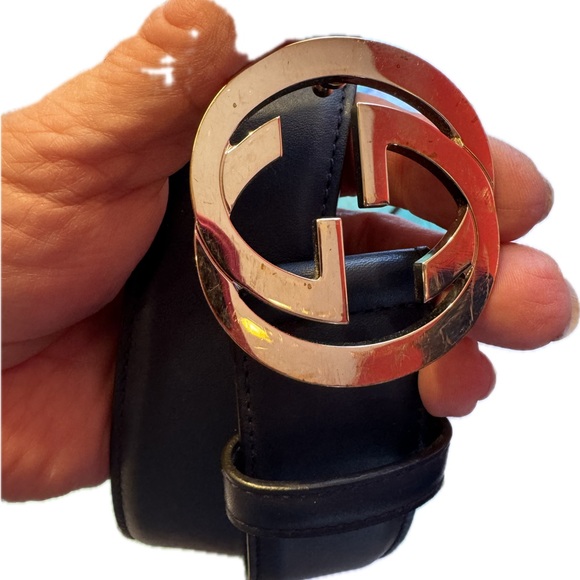 Gucci Leather Interlocking G Belt - Size 100/40 - Picture 4 of 10